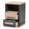 Baxton Studio Pandora Modern Dark Grey and Light Brown Two-Tone 2-Drawer Nightstand 141-7961 - alternate 6